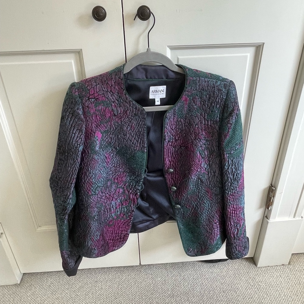Armani jacket, multi colored, size 10